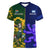Custom South Africa And Scotland Rugby Women V-Neck T-Shirt Springboks Thistle Together - Wonder Print Shop