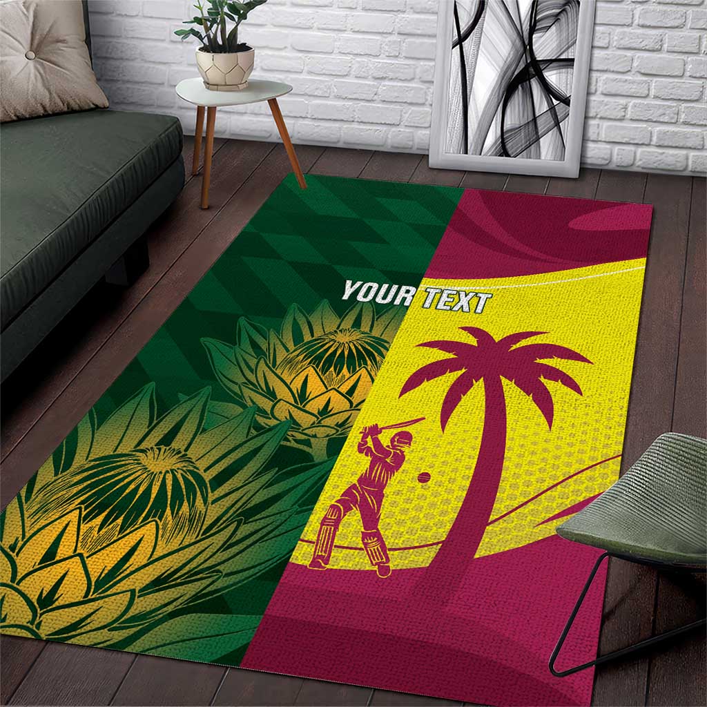 South Africa West Indies Cricket Custom Area Rug Proteas Windies Together - Wonder Print Shop