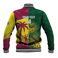 South Africa West Indies Cricket Custom Baseball Jacket Proteas Windies Together - Wonder Print Shop