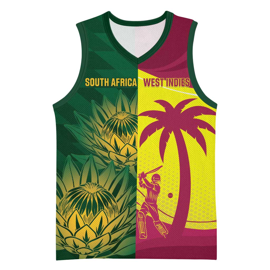 South Africa West Indies Cricket Custom Basketball Jersey Proteas Windies Together - Wonder Print Shop