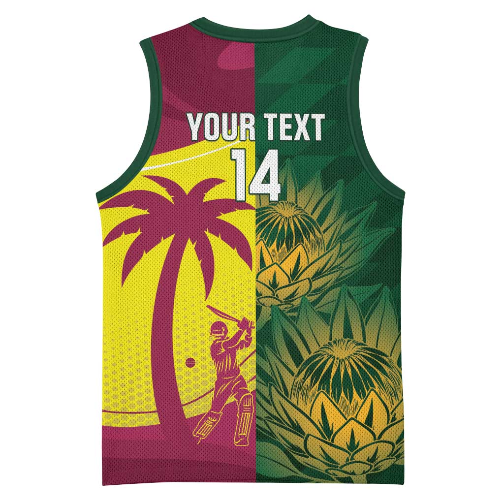 South Africa West Indies Cricket Custom Basketball Jersey Proteas Windies Together - Wonder Print Shop