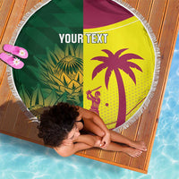 South Africa West Indies Cricket Custom Beach Blanket Proteas Windies Together - Wonder Print Shop