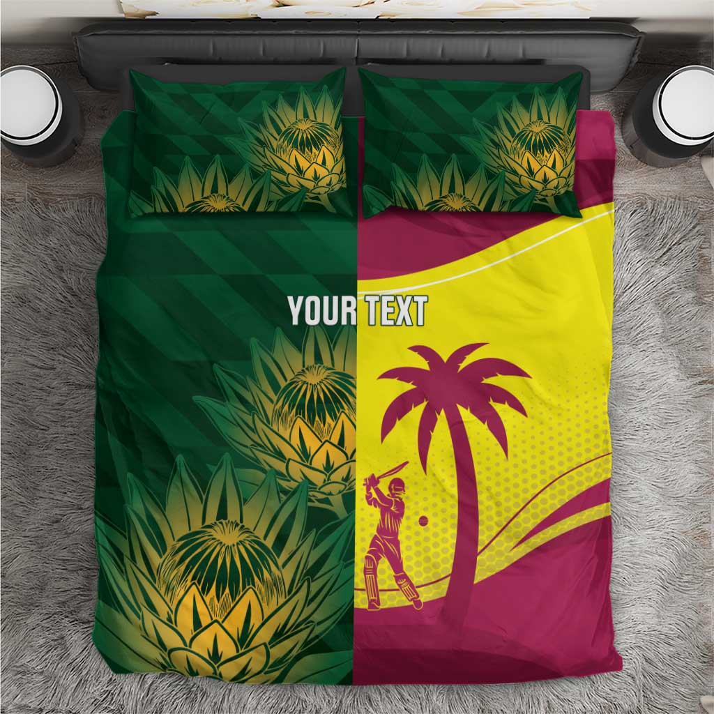 South Africa West Indies Cricket Custom Bedding Set Proteas Windies Together - Wonder Print Shop