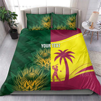 South Africa West Indies Cricket Custom Bedding Set Proteas Windies Together - Wonder Print Shop