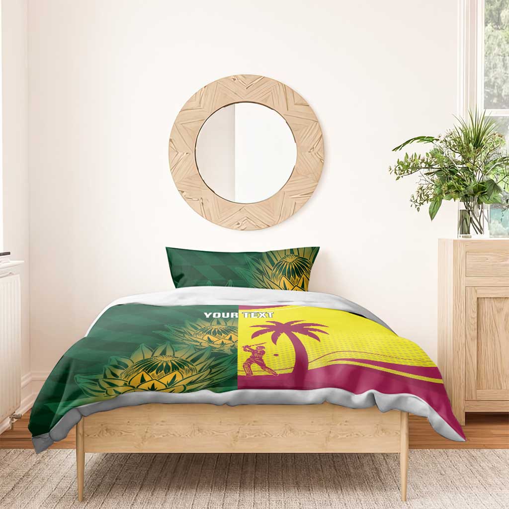 South Africa West Indies Cricket Custom Bedding Set Proteas Windies Together - Wonder Print Shop