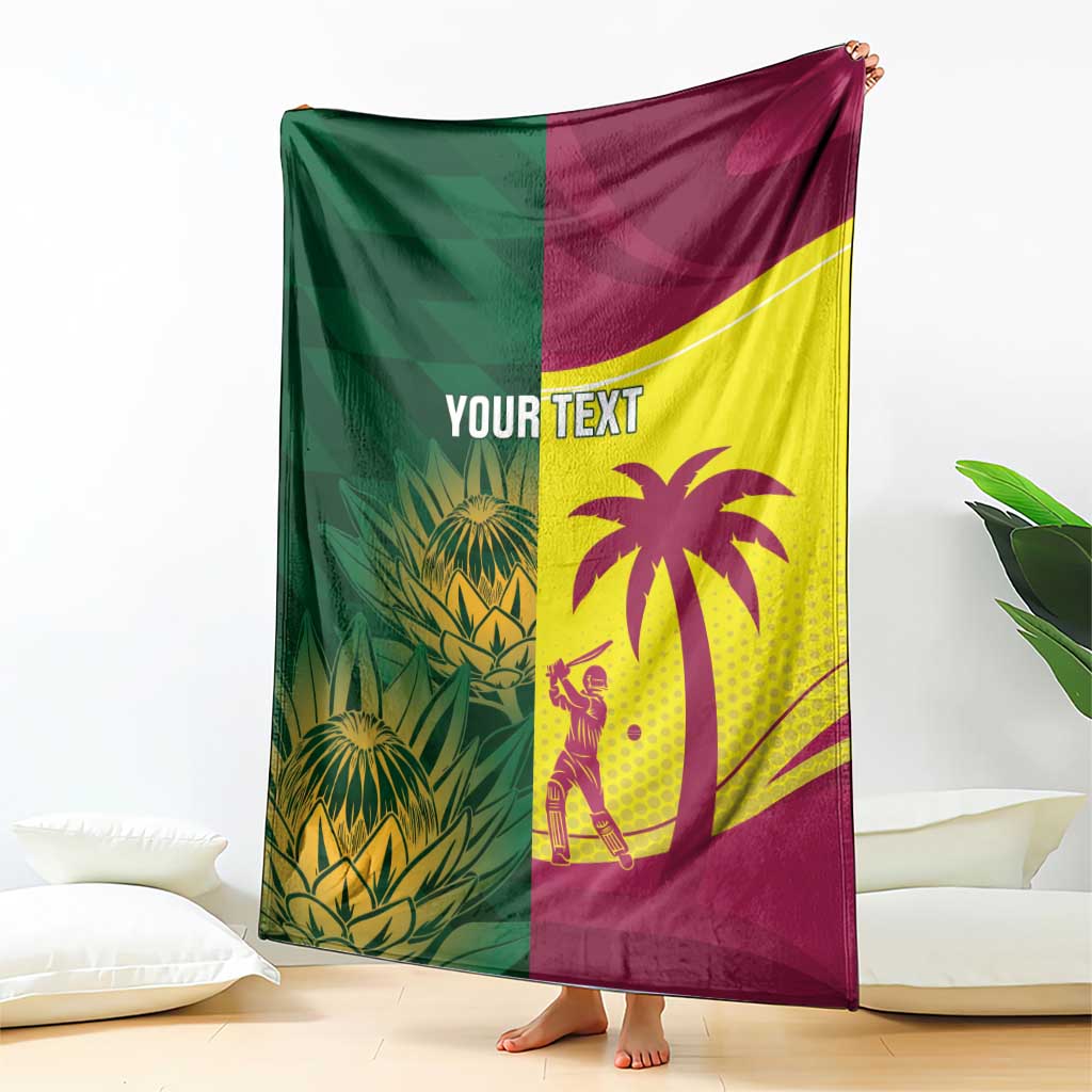 South Africa West Indies Cricket Custom Blanket Proteas Windies Together - Wonder Print Shop