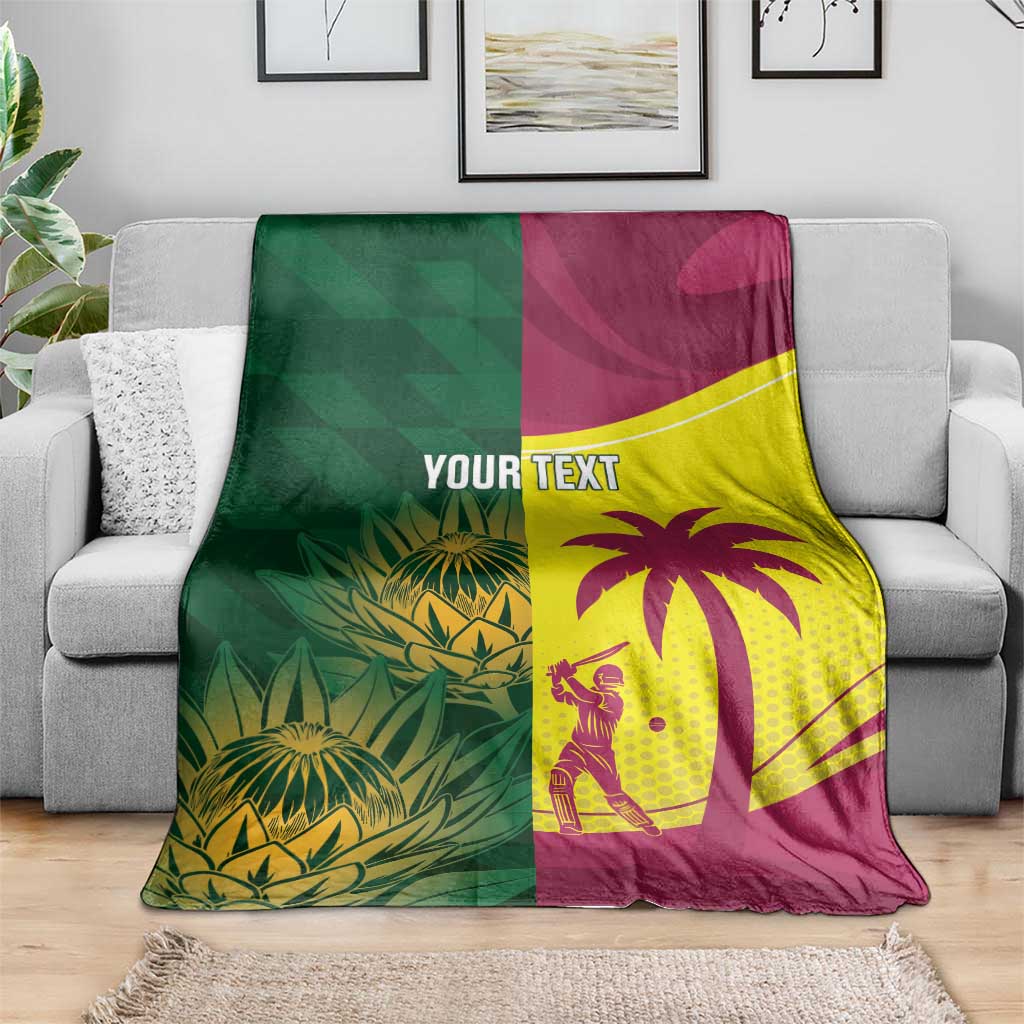 South Africa West Indies Cricket Custom Blanket Proteas Windies Together - Wonder Print Shop