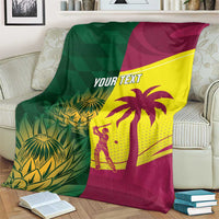 South Africa West Indies Cricket Custom Blanket Proteas Windies Together - Wonder Print Shop
