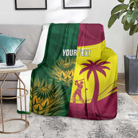 South Africa West Indies Cricket Custom Blanket Proteas Windies Together - Wonder Print Shop