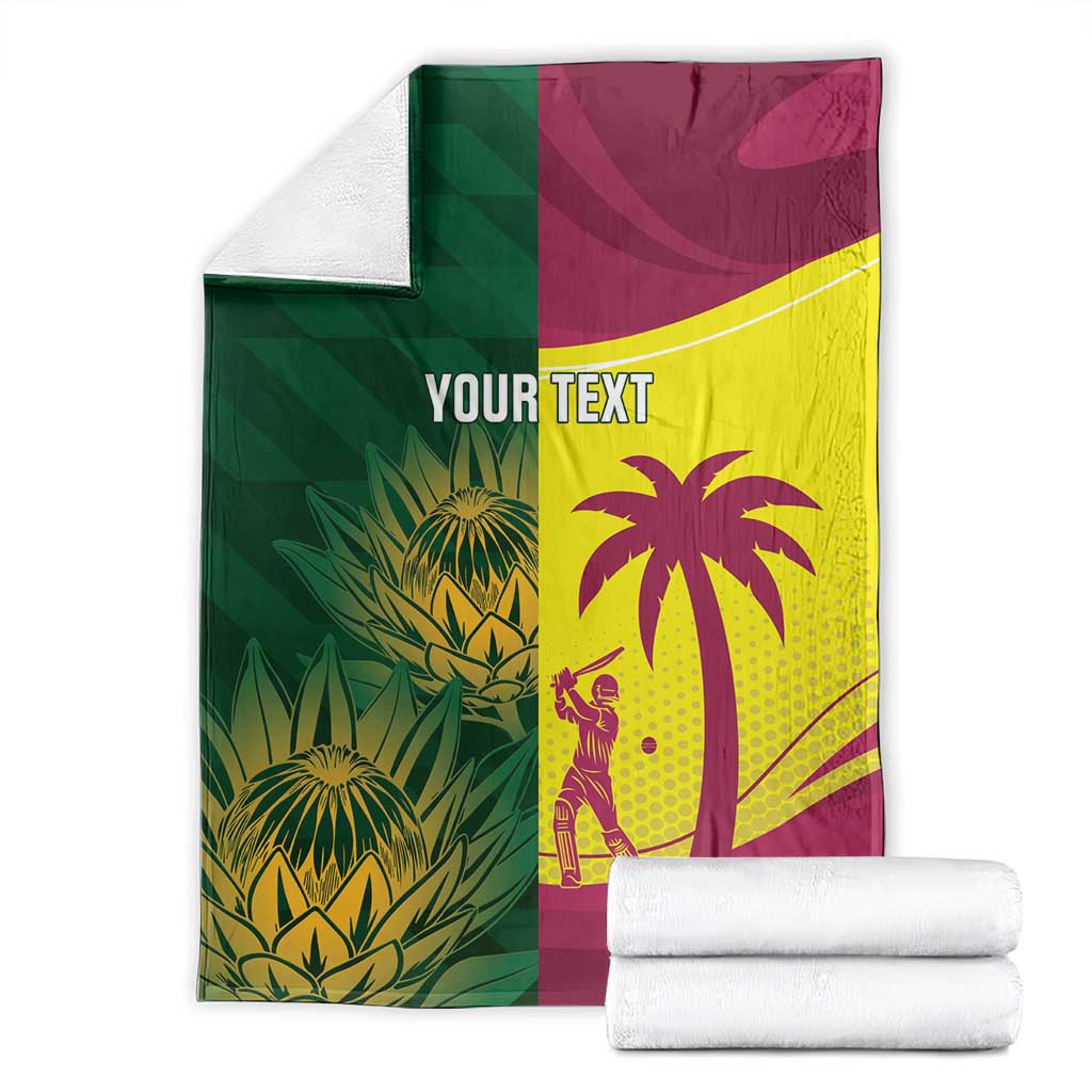 South Africa West Indies Cricket Custom Blanket Proteas Windies Together - Wonder Print Shop