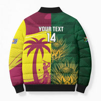 South Africa West Indies Cricket Custom Bomber Puffer Jacket Proteas Windies Together - Wonder Print Shop