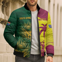 South Africa West Indies Cricket Custom Bomber Puffer Jacket Proteas Windies Together - Wonder Print Shop
