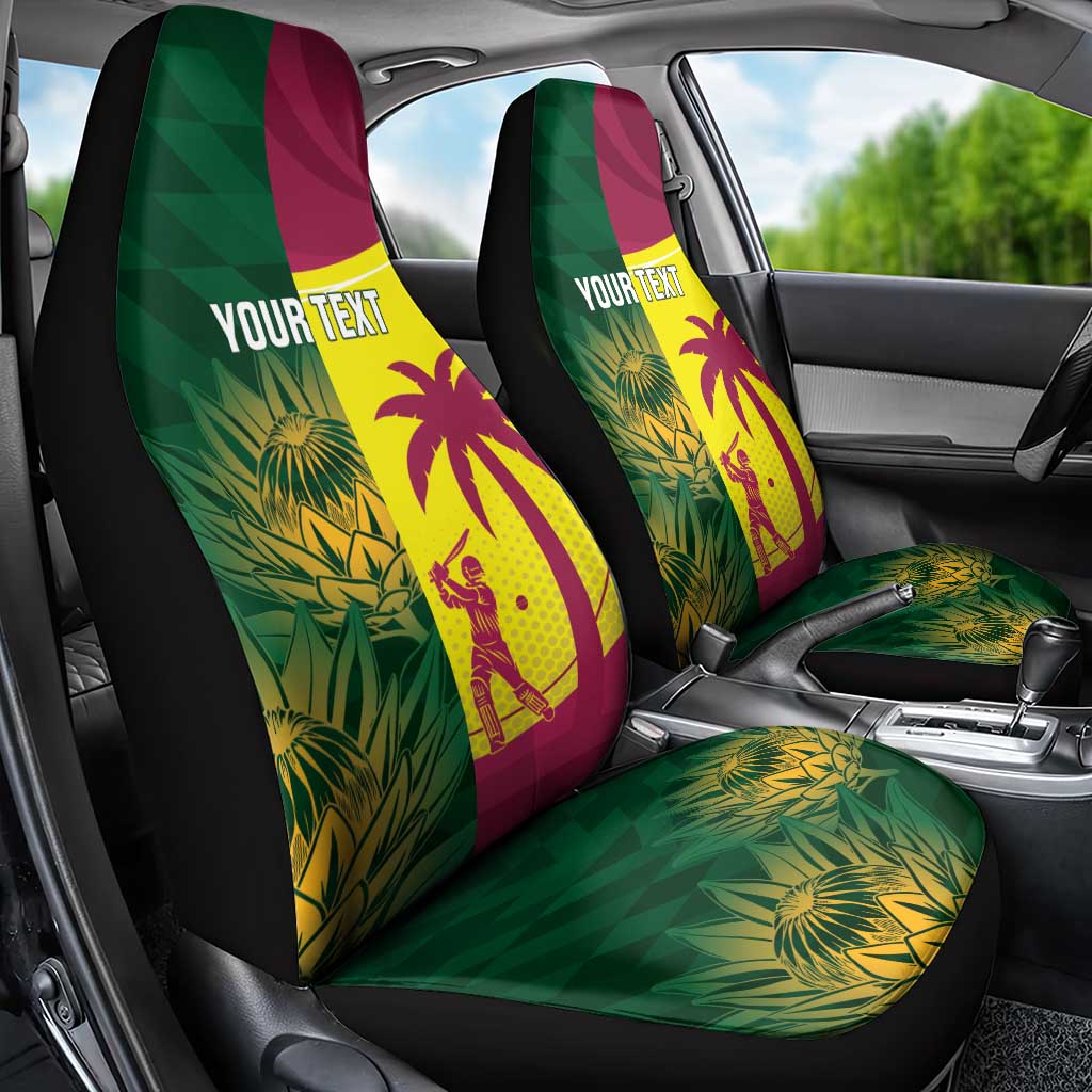 South Africa West Indies Cricket Custom Car Seat Cover Proteas Windies Together - Wonder Print Shop