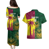 South Africa West Indies Cricket Custom Couples Matching Puletasi and Hawaiian Shirt Proteas Windies Together - Wonder Print Shop