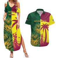 South Africa West Indies Cricket Custom Couples Matching Summer Maxi Dress and Hawaiian Shirt Proteas Windies Together - Wonder Print Shop