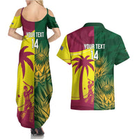 South Africa West Indies Cricket Custom Couples Matching Summer Maxi Dress and Hawaiian Shirt Proteas Windies Together - Wonder Print Shop