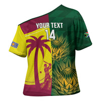 South Africa West Indies Cricket Custom Cross Shoulder Shirt Proteas Windies Together - Wonder Print Shop