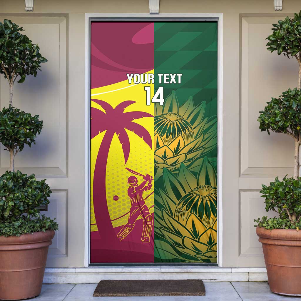 South Africa West Indies Cricket Custom Door Cover Proteas Windies Together - Wonder Print Shop