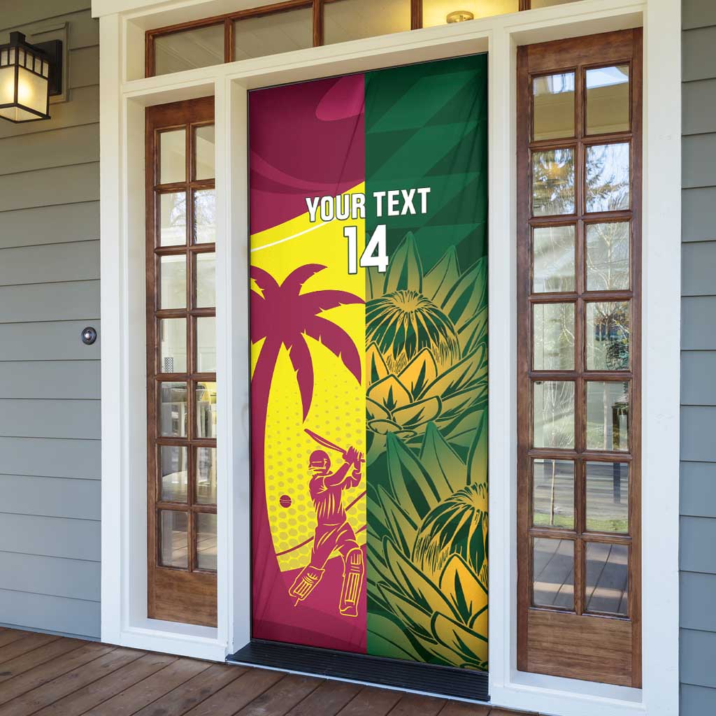 South Africa West Indies Cricket Custom Door Cover Proteas Windies Together - Wonder Print Shop