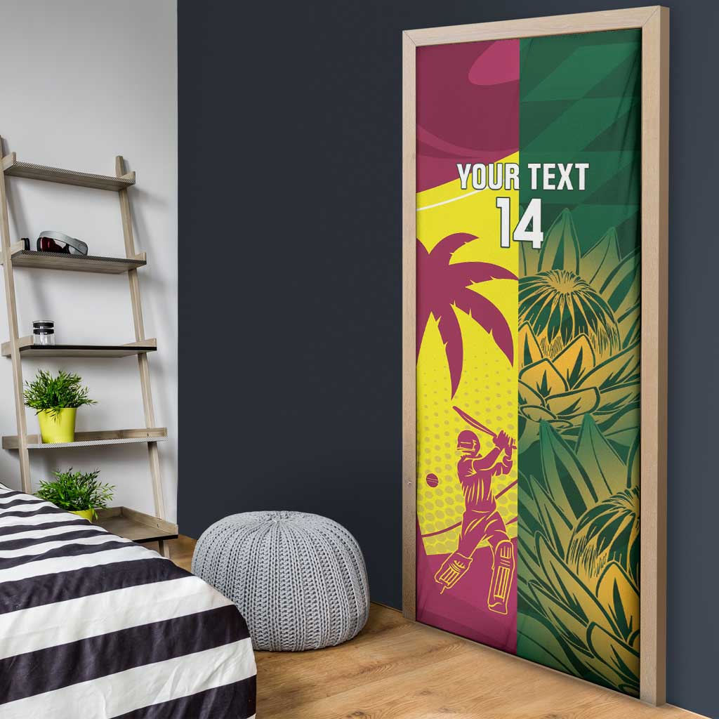 South Africa West Indies Cricket Custom Door Cover Proteas Windies Together - Wonder Print Shop