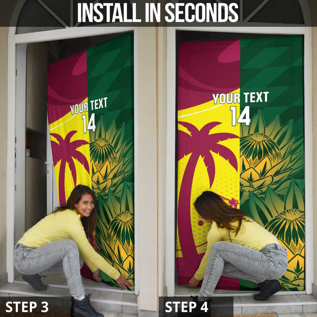 South Africa West Indies Cricket Custom Door Cover Proteas Windies Together - Wonder Print Shop