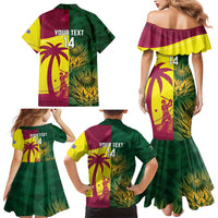 South Africa West Indies Cricket Custom Family Matching Mermaid Dress and Hawaiian Shirt Proteas Windies Together - Wonder Print Shop
