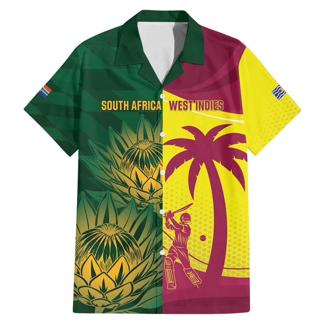 South Africa West Indies Cricket Custom Family Matching Mermaid Dress and Hawaiian Shirt Proteas Windies Together - Wonder Print Shop