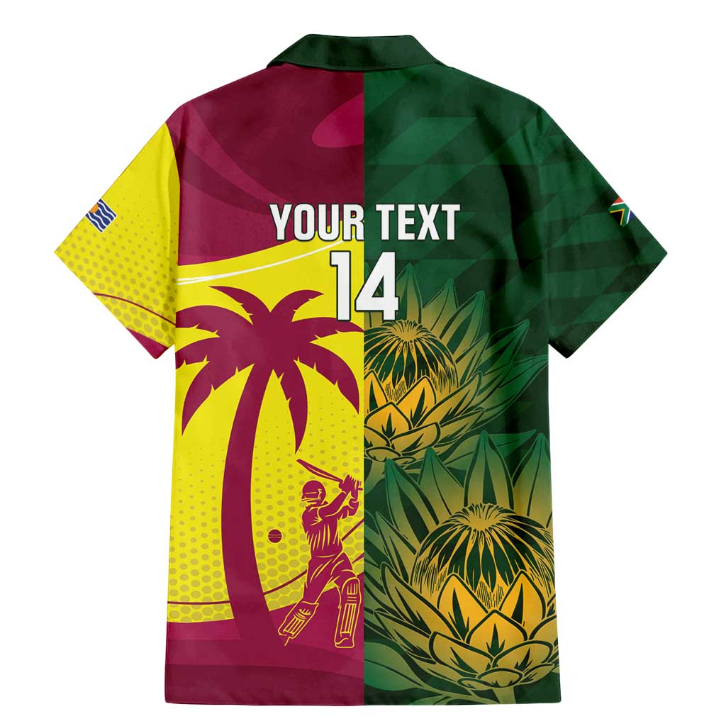 South Africa West Indies Cricket Custom Family Matching Mermaid Dress and Hawaiian Shirt Proteas Windies Together - Wonder Print Shop