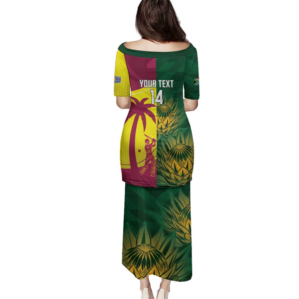 South Africa West Indies Cricket Custom Family Matching Puletasi and Hawaiian Shirt Proteas Windies Together - Wonder Print Shop