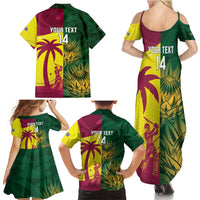 South Africa West Indies Cricket Custom Family Matching Summer Maxi Dress and Hawaiian Shirt Proteas Windies Together - Wonder Print Shop
