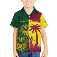 South Africa West Indies Cricket Custom Family Matching Summer Maxi Dress and Hawaiian Shirt Proteas Windies Together - Wonder Print Shop