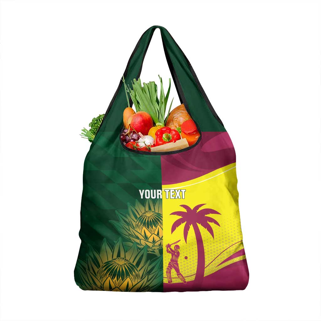 South Africa West Indies Cricket Custom Grocery Bag Proteas Windies Together - Wonder Print Shop