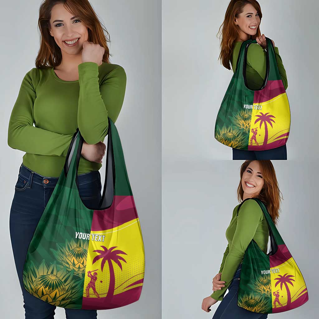 South Africa West Indies Cricket Custom Grocery Bag Proteas Windies Together - Wonder Print Shop