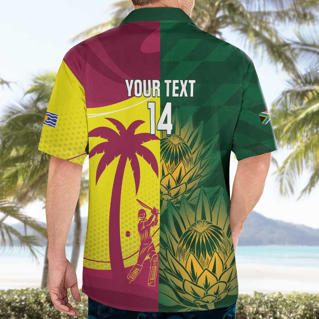 South Africa West Indies Cricket Custom Hawaiian Shirt Proteas Windies Together - Wonder Print Shop