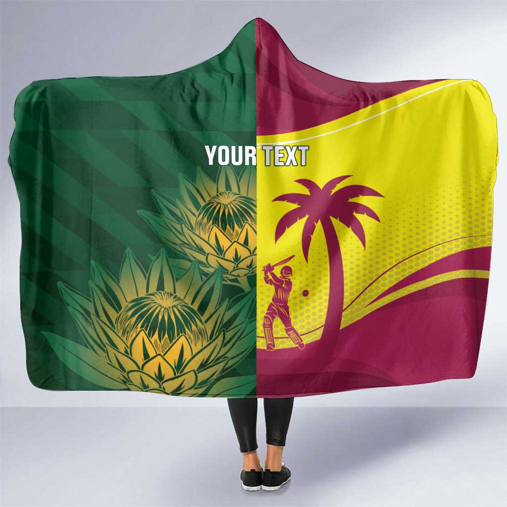 South Africa West Indies Cricket Custom Hooded Blanket Proteas Windies Together - Wonder Print Shop