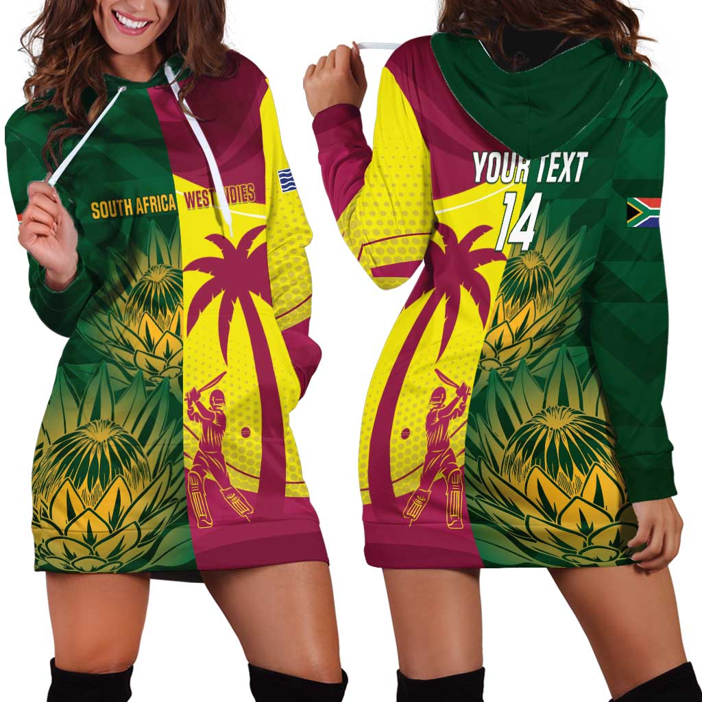 South Africa West Indies Cricket Custom Hoodie Dress Proteas Windies Together - Wonder Print Shop
