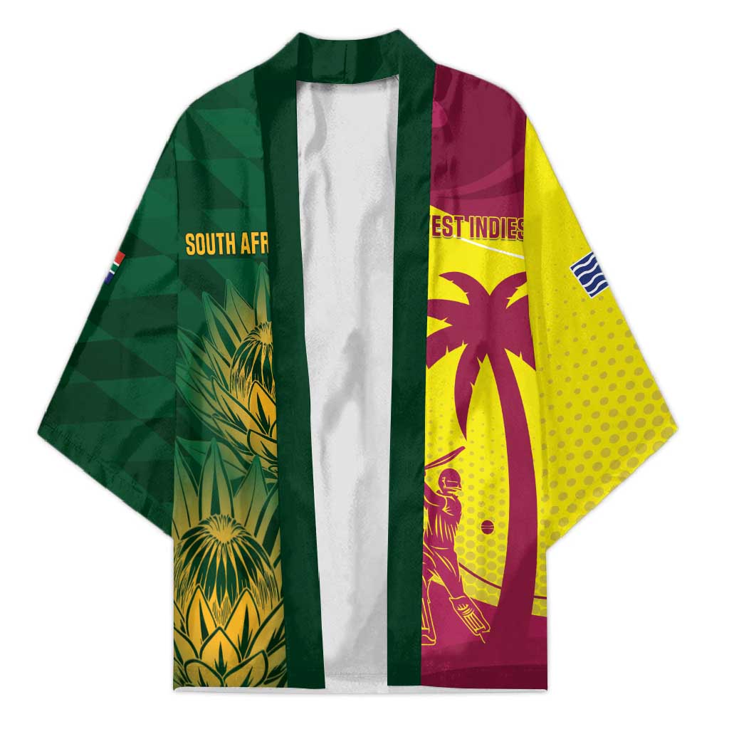 South Africa West Indies Cricket Custom Kimono Proteas Windies Together - Wonder Print Shop