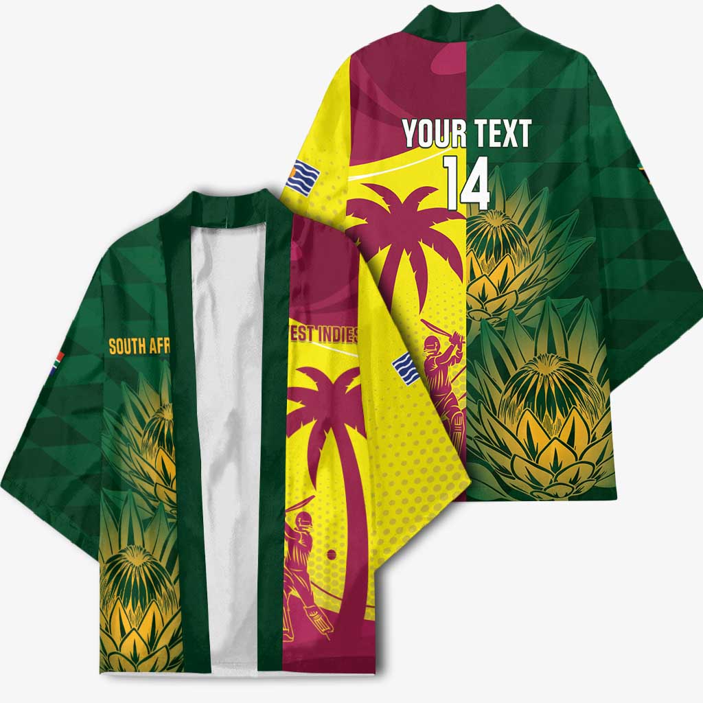 South Africa West Indies Cricket Custom Kimono Proteas Windies Together - Wonder Print Shop
