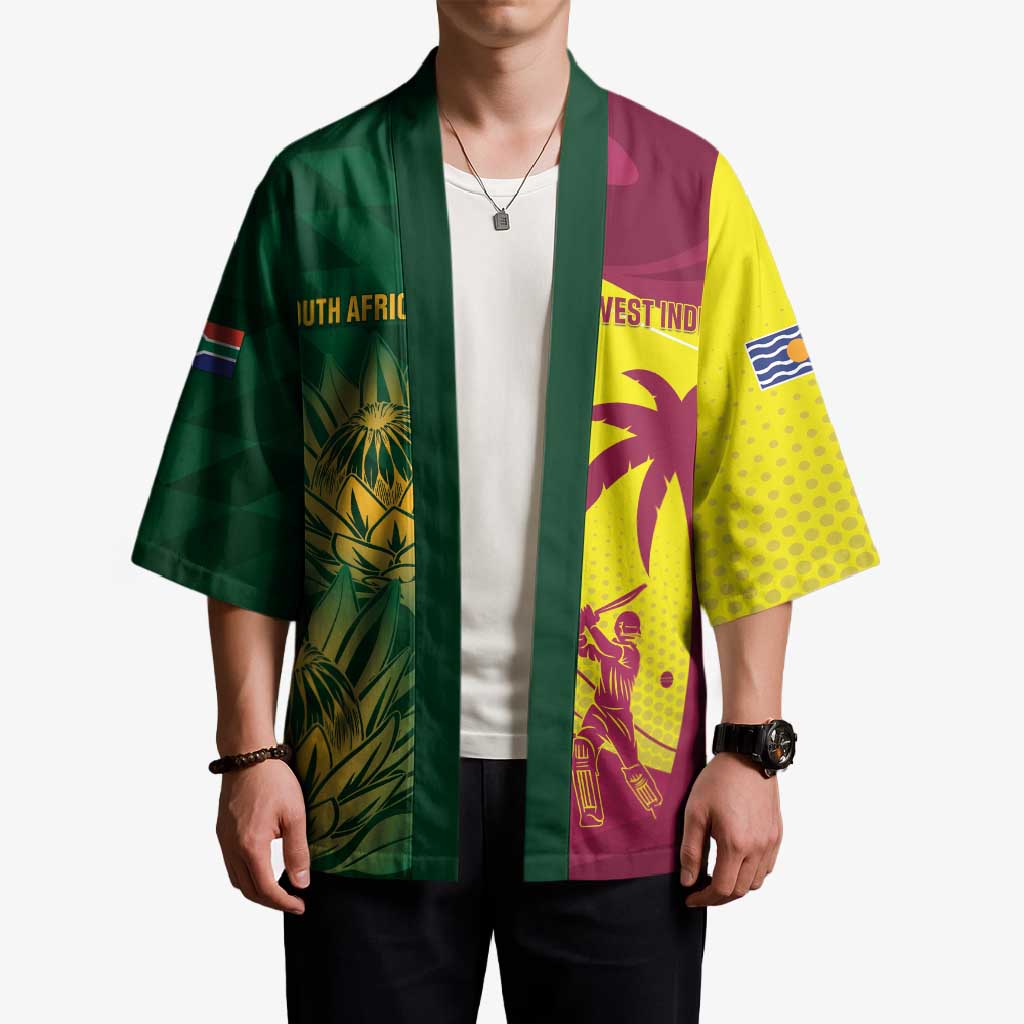South Africa West Indies Cricket Custom Kimono Proteas Windies Together - Wonder Print Shop
