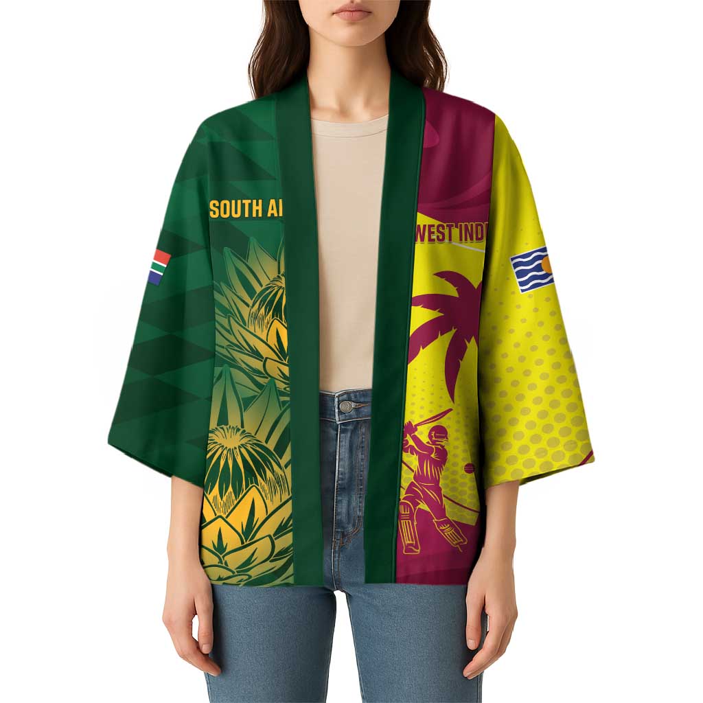 South Africa West Indies Cricket Custom Kimono Proteas Windies Together - Wonder Print Shop