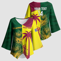 South Africa West Indies Cricket Custom Kimono Sleeve Blouse Proteas Windies Together - Wonder Print Shop