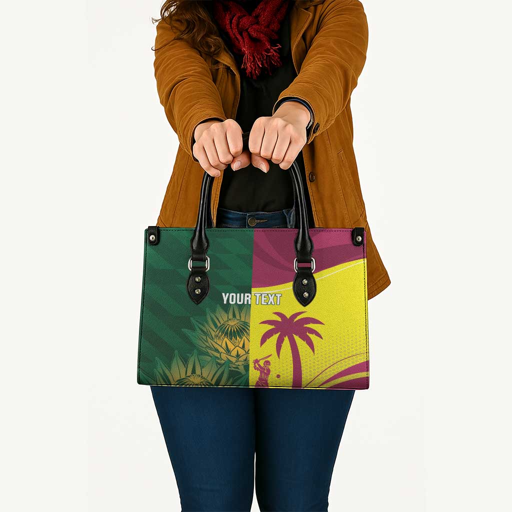 South Africa West Indies Cricket Custom Leather Bag Proteas Windies Together - Wonder Print Shop