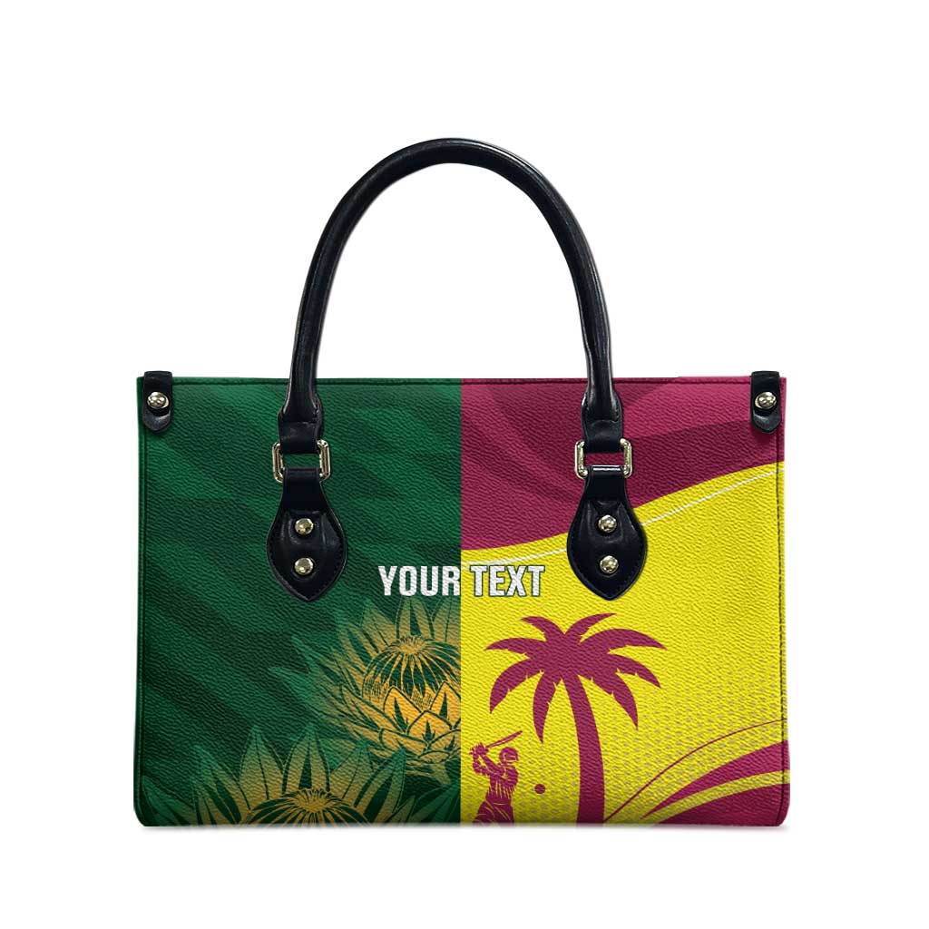 South Africa West Indies Cricket Custom Leather Bag Proteas Windies Together - Wonder Print Shop