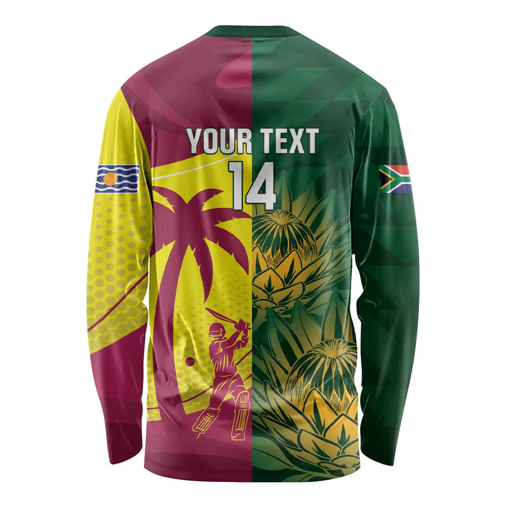 South Africa West Indies Cricket Custom Long Sleeve Shirt Proteas Windies Together - Wonder Print Shop