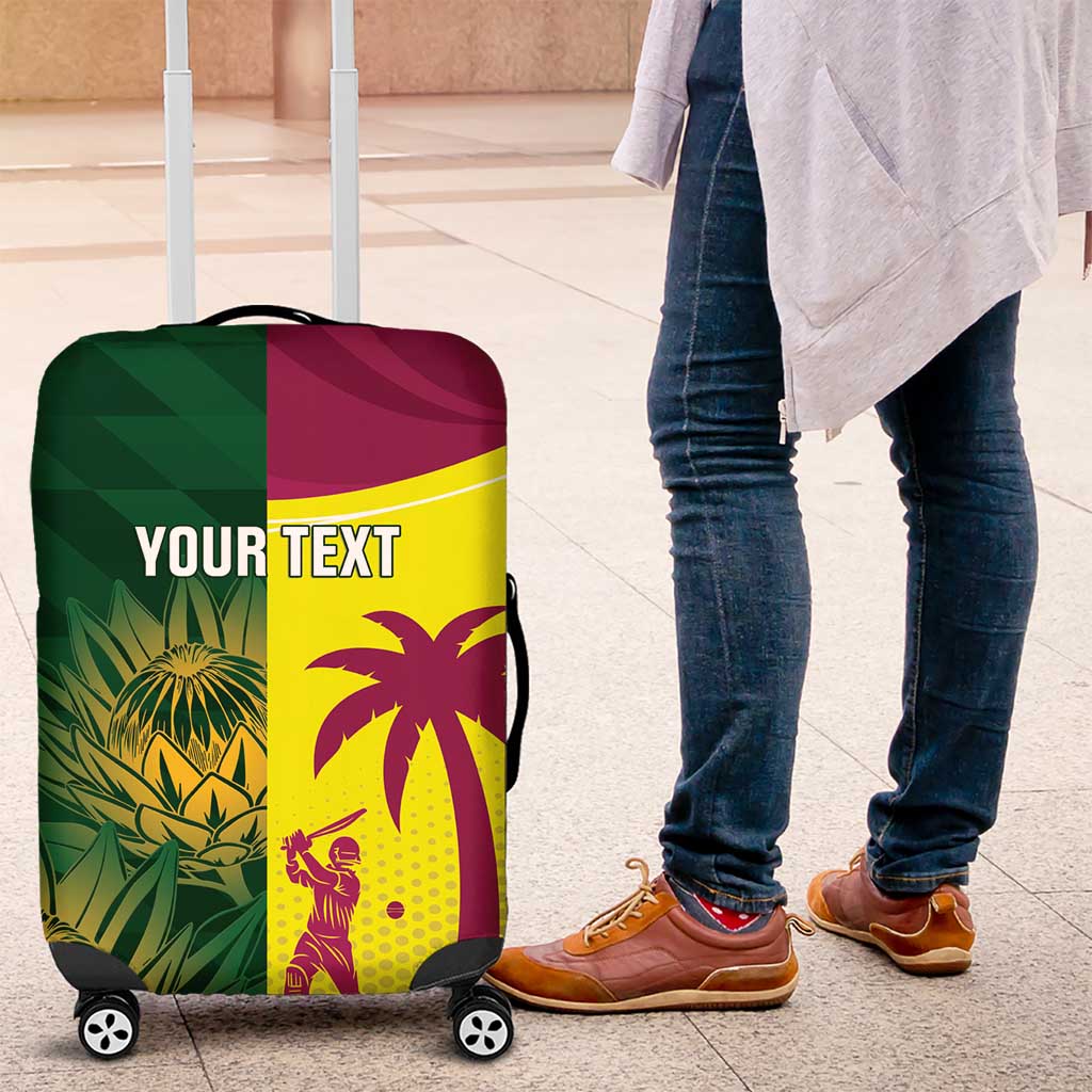 South Africa West Indies Cricket Custom Luggage Cover Proteas Windies Together - Wonder Print Shop