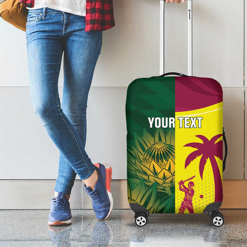 South Africa West Indies Cricket Custom Luggage Cover Proteas Windies Together - Wonder Print Shop