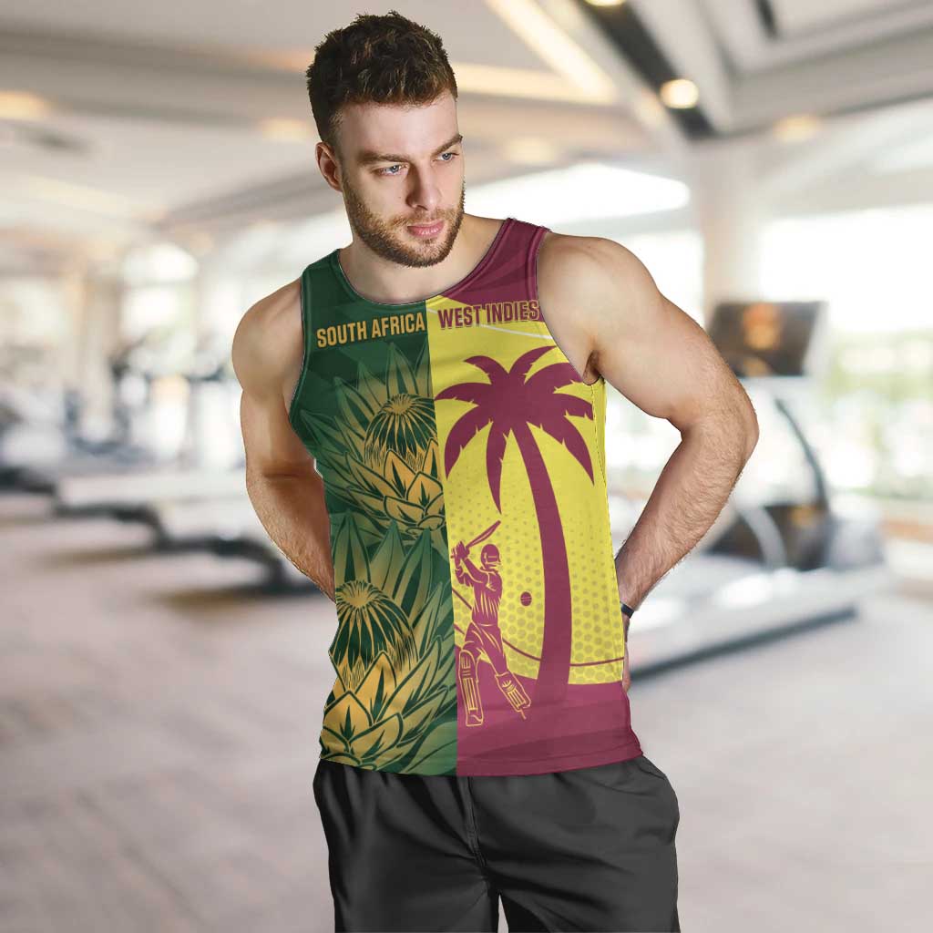 South Africa West Indies Cricket Custom Men Tank Top Proteas Windies Together - Wonder Print Shop
