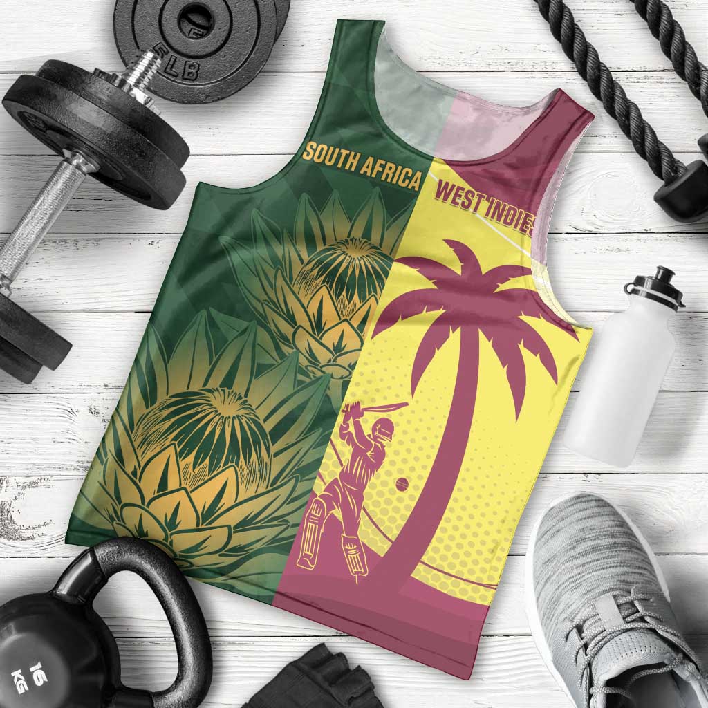 South Africa West Indies Cricket Custom Men Tank Top Proteas Windies Together - Wonder Print Shop