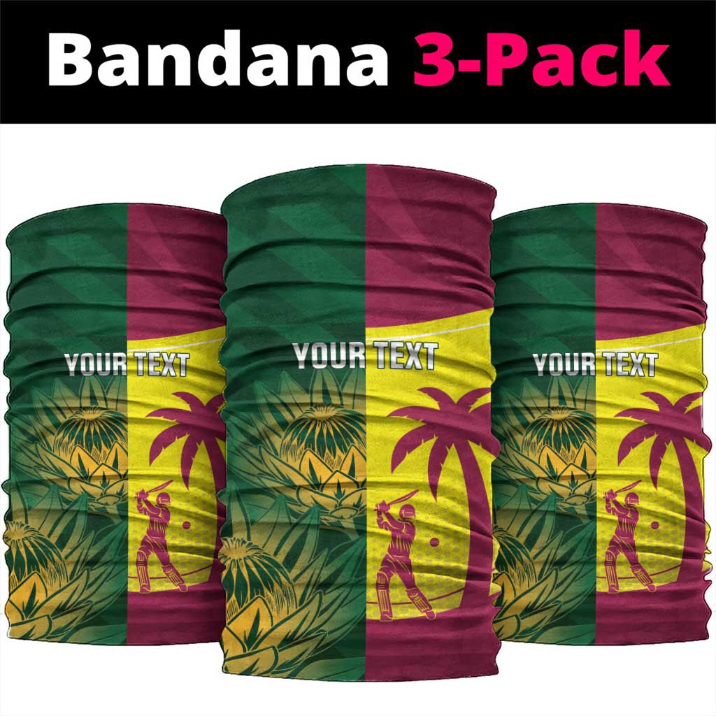 South Africa West Indies Cricket Custom Neck Gaiter Proteas Windies Together - Wonder Print Shop