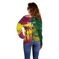 South Africa West Indies Cricket Custom Off Shoulder Sweater Proteas Windies Together - Wonder Print Shop